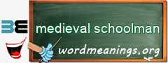 WordMeaning blackboard for medieval schoolman